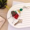 Wrapables Hanging Fashionista Doll Keychain, Crystal Rhinestone Keyring Bag Charm, Christmas Charm